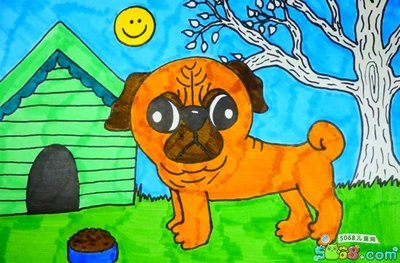 教 小朋友画一只小狗- 儿童画小狗的绘画教程