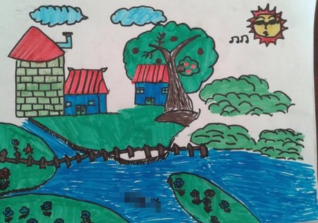 儿童画 我美丽的家乡绘画(3)