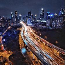 车水马龙的夜景,我用努比亚minis在记录