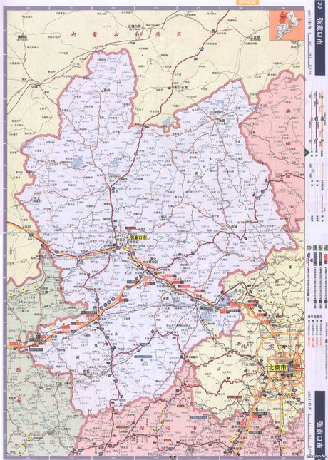 河北省张家口市公路交通地图