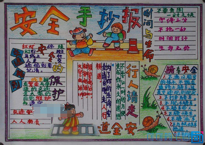 校外安全 手抄报内容_可可