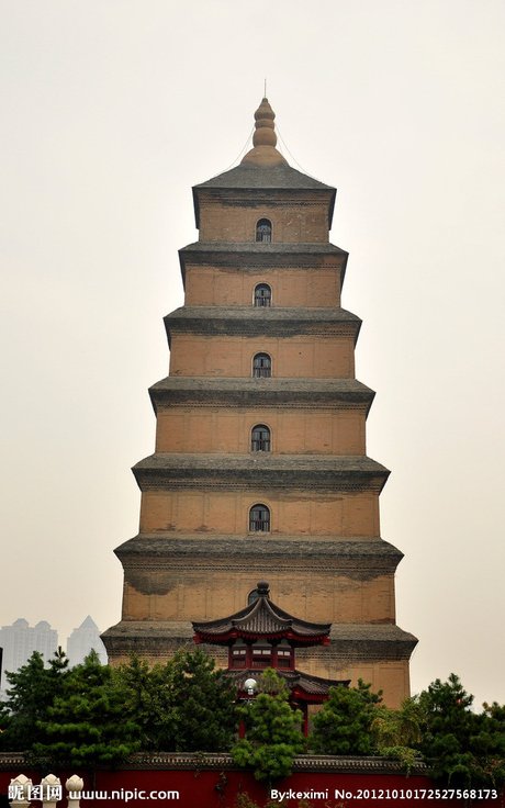 西安大雁塔摄影图__建筑摄影
