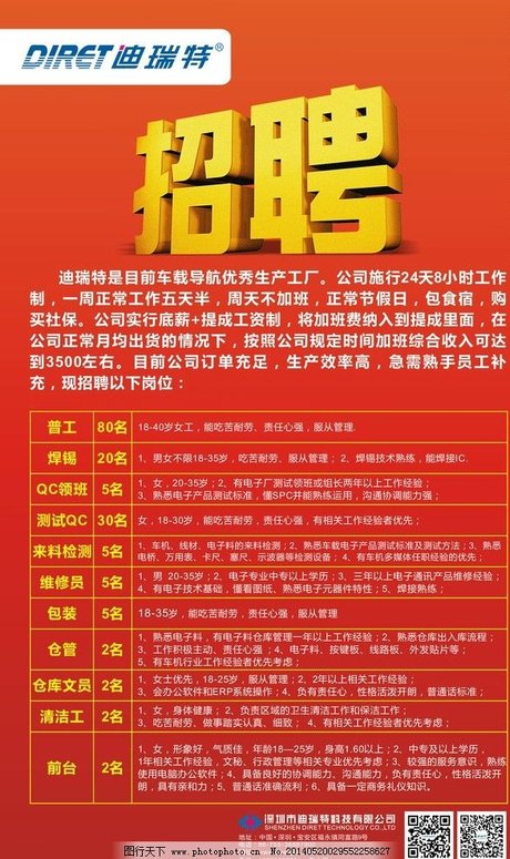 服装厂 招聘