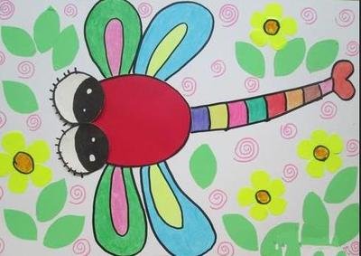 创意绘画作品之蜻蜓步骤图_ 儿童画教程   506