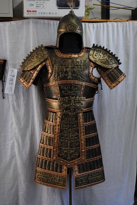 仿中国古代盔甲将军cos武将兵古装铠甲头盔蒙古戏服 演出服装可穿