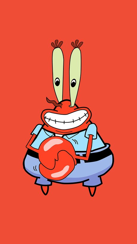 蟹老板 红色  海绵宝宝 螃蟹 动画 苹果手机高清