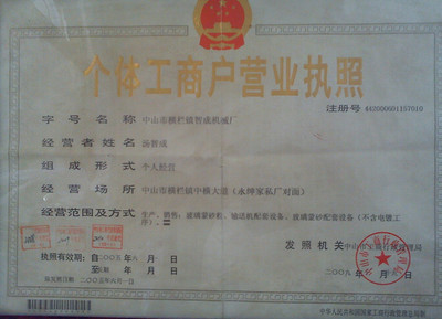 工商营业执照号