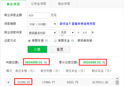 上海买房贷款计算