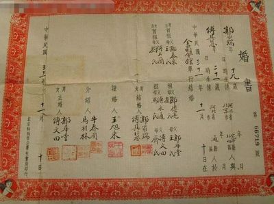 婚书怎么填写范本