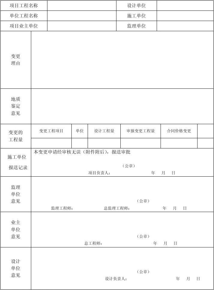 设计变更申请