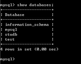 mysql 显示数据库