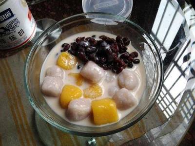 芋圆奶茶的制作方法
