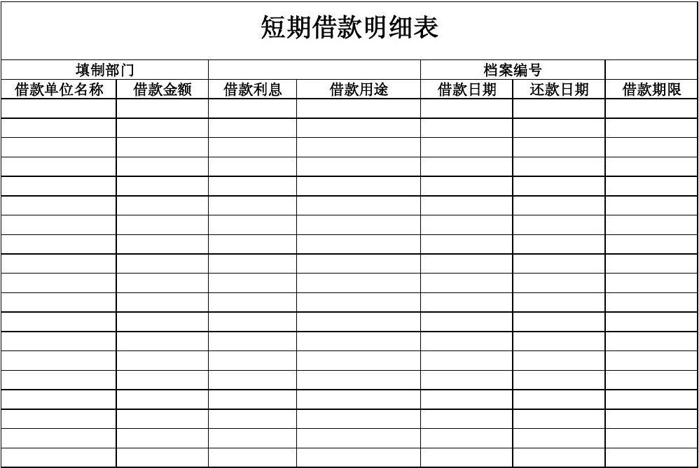 借款明细