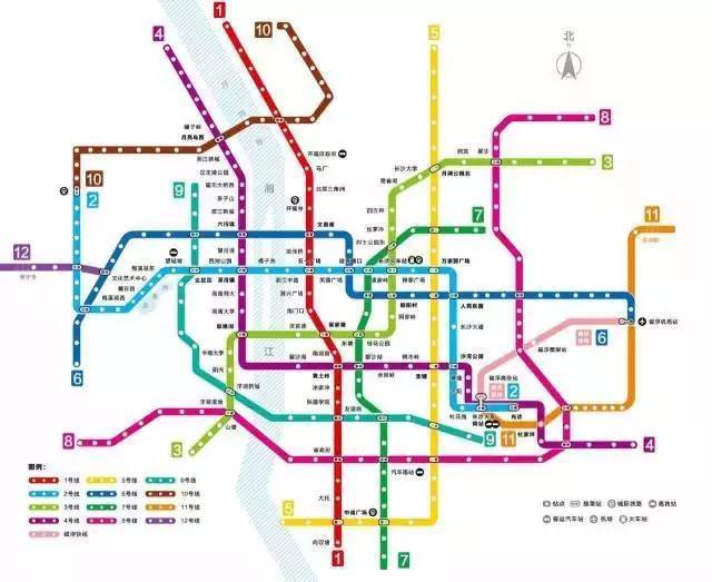 长沙地铁线路图高清晰