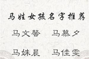 马姓男孩名字大全