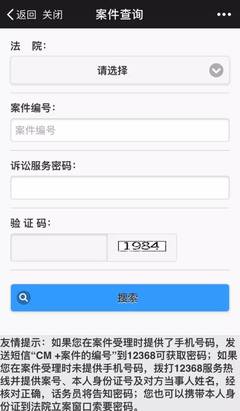 开庭信息查询