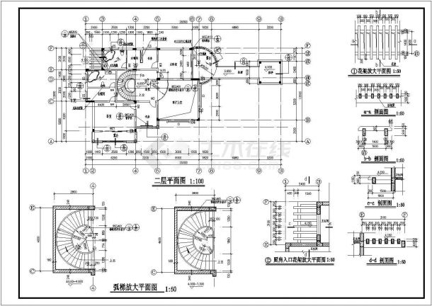 建筑平面设计铺装图纸,平