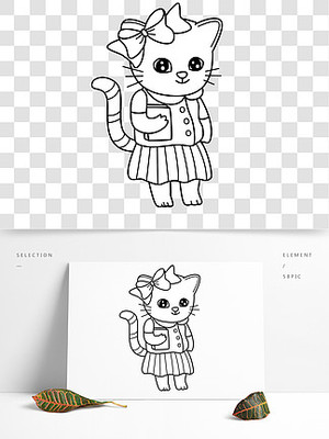 【小猫简笔画】图片免费下载_小猫简笔画