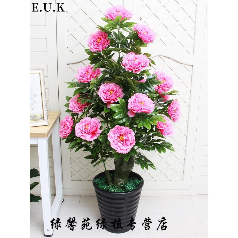 带盆塑料花