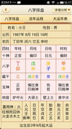 解读八字排盘