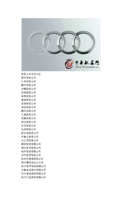 进出口贸易公司起名大全