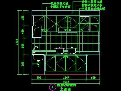 cad厨房灶台尺寸