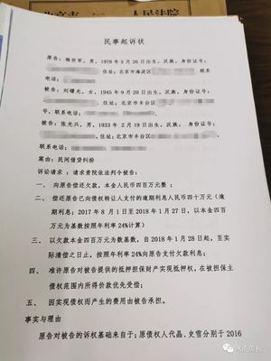 债务纠纷起诉状