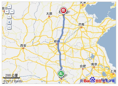 石家庄到南京多少公里