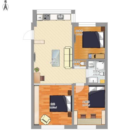 两室改三室户型图