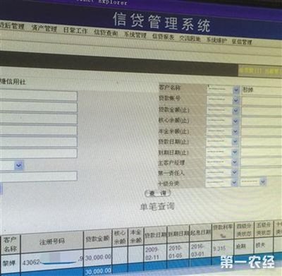 银行贷款记录
