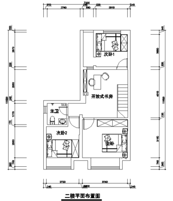 农村二层复式楼户型图