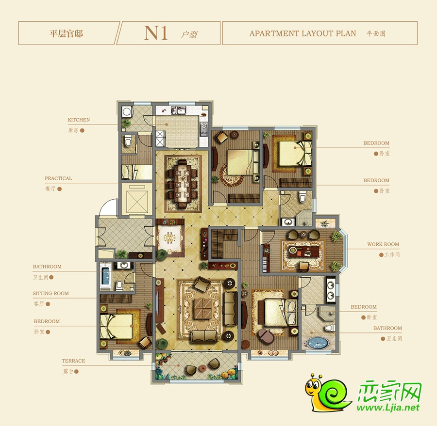 平层别墅户型图