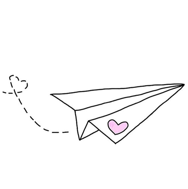 简单纸飞机画法