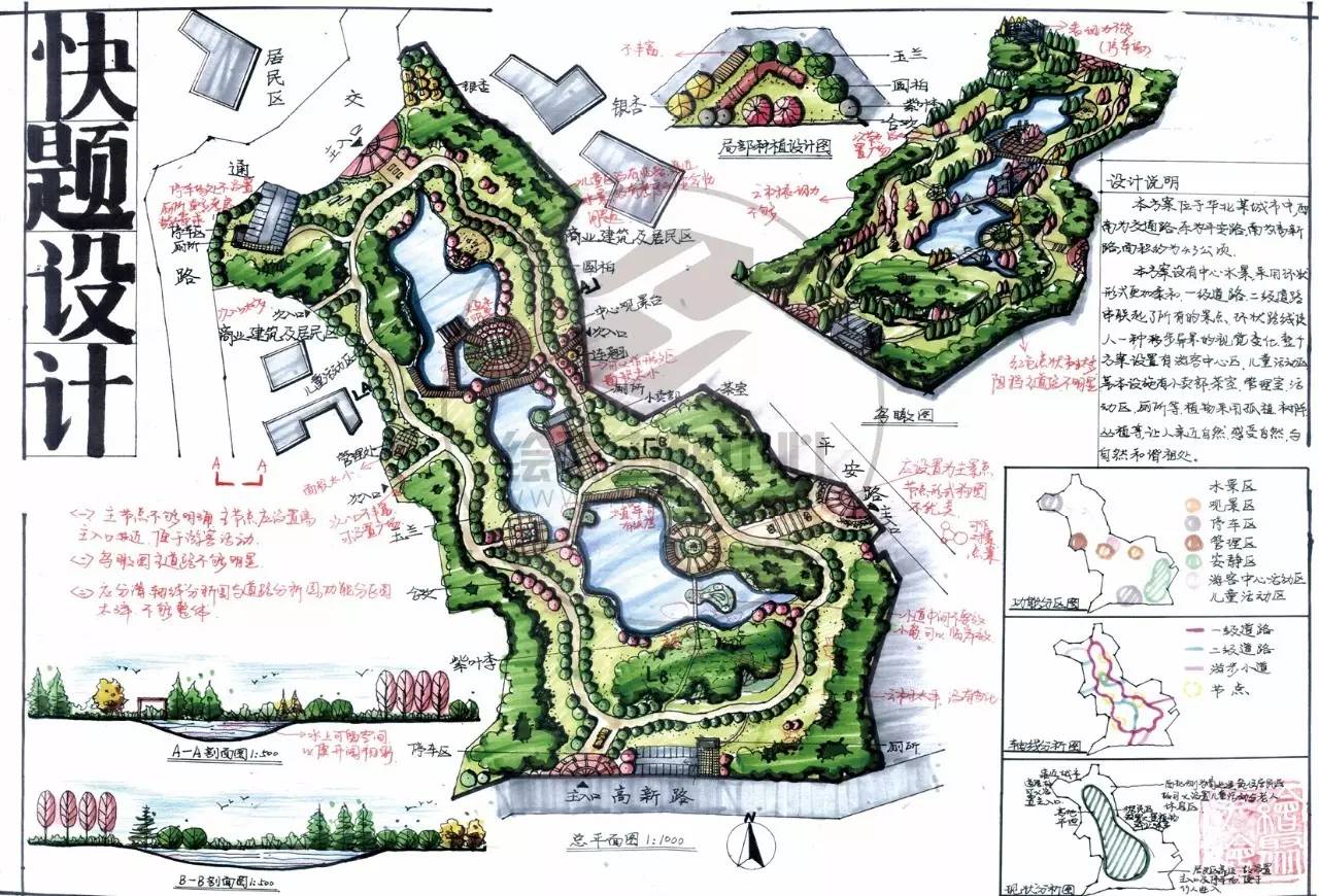 校园绿地景观设计说明