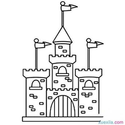 城堡的画怎么画