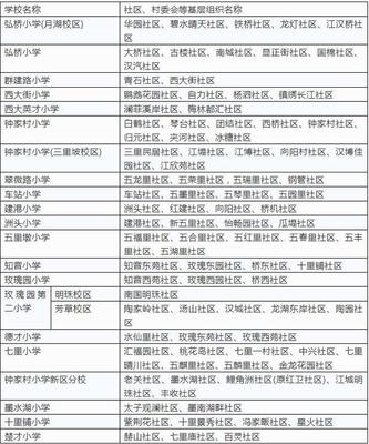 武汉小学对口小区