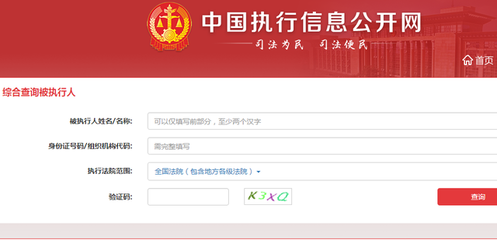 全国法院被执行人信息查询系统