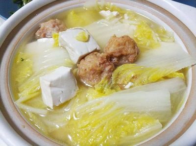 熬白菜豆腐汤
