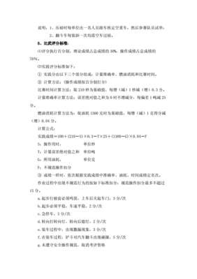 装载机技能比武方案