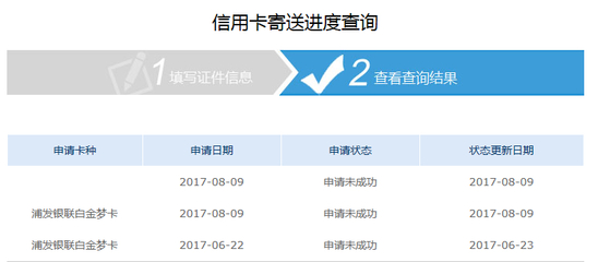 申请信用卡未成功有什么影响