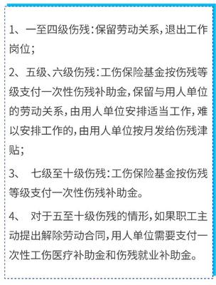 工伤伤残等级