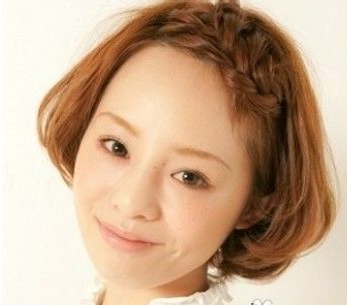 齐刘海太短怎么编上去
