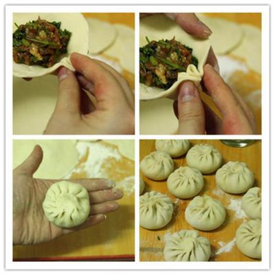 肉馅水煎包的制作方法