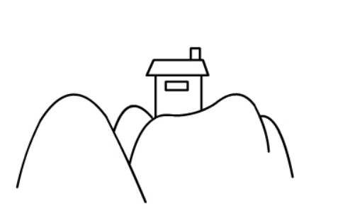 儿童画山水风景简笔画