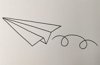 绘画纸飞机图片简笔画