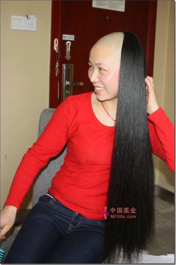秃顶长发