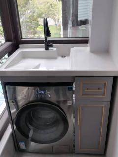 加工定做阳台洗衣机柜