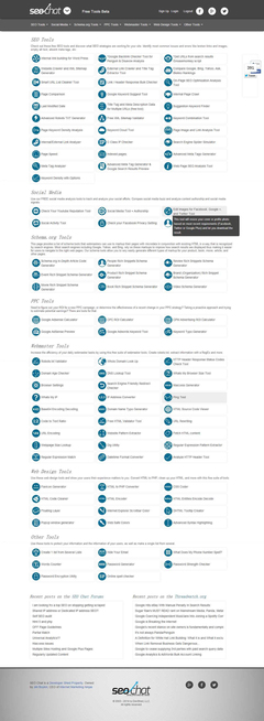 Free SEO tools from SEO chat – 免费网站SEO工具