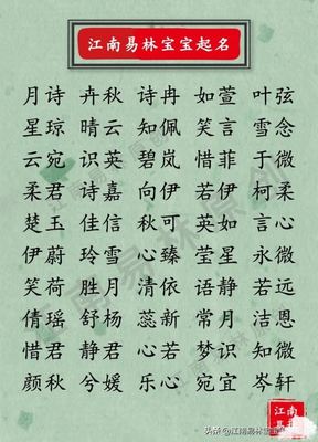 古代好听的女生名字