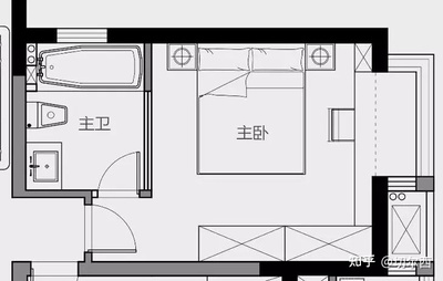 卧室的平面图
